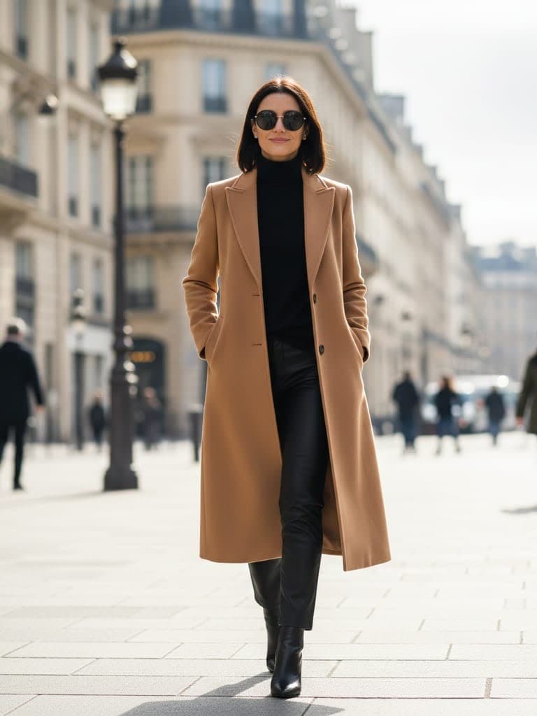 Camel Classic Women's Long Winter Coat